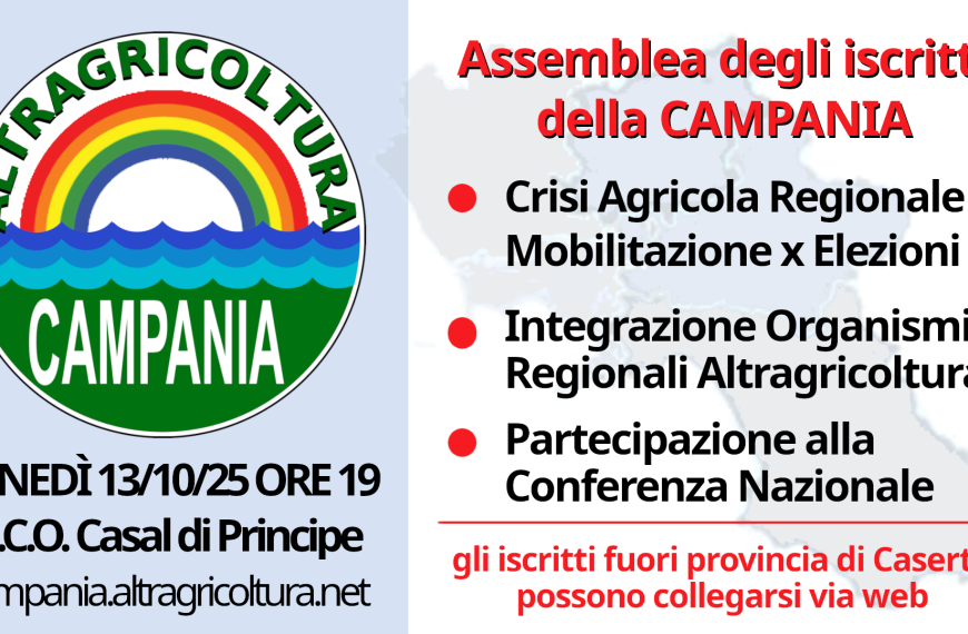Assemblea in Campania per ricordare alla politica che c’è la crisi.